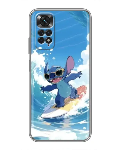 Чехол для Xiaomi Redmi Note 11 / 11s с картинкой «Стич на волне»