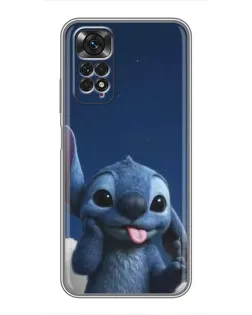 Чехол для Xiaomi Redmi Note 11 / 11s с картинкой «Стич в облаках»