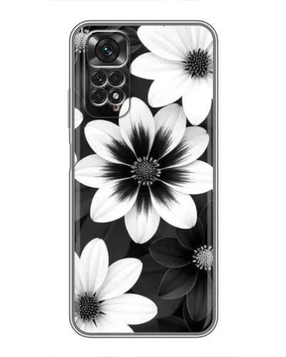 Чохол для Xiaomi Redmi Note 11 / 11s з картинкою «Монохромні айстри»