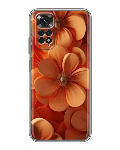 Чохол для Xiaomi Redmi Note 11 / 11s з картинкою «Помаранчева макро квітка»