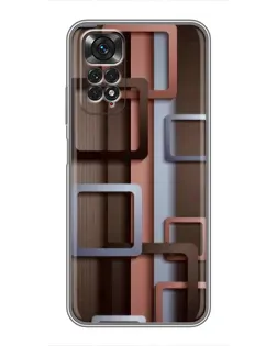 Чохол для Xiaomi Redmi Note 11 / 11s з картинкою «Коричневі об'ємні квадрати» Чохол для Xiaomi Redmi Note 11 / 11s з картинкою «Коричневі об'ємні квадрати»
