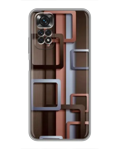 Чохол для Xiaomi Redmi Note 11 / 11s з картинкою «Коричневі об'ємні квадрати» Чохол для Xiaomi Redmi Note 11 / 11s з картинкою «Коричневі об'ємні квадрати»