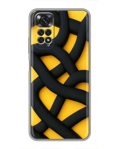 Чохол для Xiaomi Redmi Note 11 / 11s з картинкою «Чорне жовте переплетення» Чохол для Xiaomi Redmi Note 11 / 11s з картинкою «Чорне жовте переплетення»