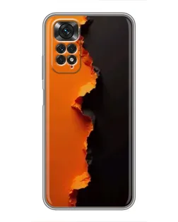 Чохол для Xiaomi Redmi Note 11 / 11s з картинкою «Помаранчевий розлом»
