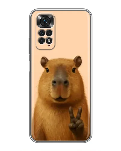 Чохол для Xiaomi Redmi Note 11 / 11s з картинкою «Капібара вікторія» Чохол для Xiaomi Redmi Note 11 / 11s з картинкою «Капібара вікторія»