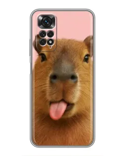 Чохол для Xiaomi Redmi Note 11 / 11s з картинкою «Капібара з язиком»