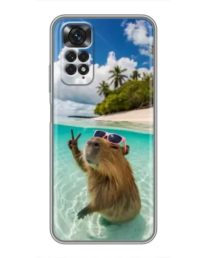 Чохол для Xiaomi Redmi Note 11 / 11s з картинкою «Капібара на морі» Чохол для Xiaomi Redmi Note 11 / 11s з картинкою «Капібара на морі»