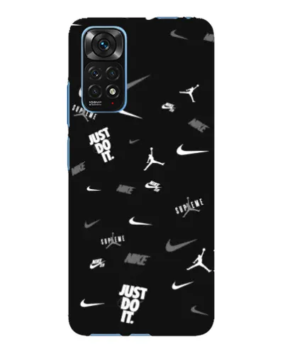 Чехол для Xiaomi Redmi Note 11E Pro с картинкой «Nike Black Pattern»