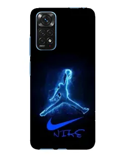 Чехол для Xiaomi Redmi Note 11E Pro с картинкой «Jordan Neon Blue»
