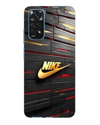 Чехол для Xiaomi Redmi Note 11E Pro с картинкой «Золотой Nike на металле»