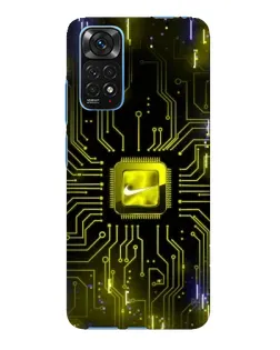 Чехол для Xiaomi Redmi Note 11E Pro с картинкой «Nike — золотая искра»