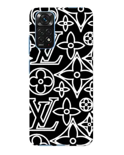 Чехол для Xiaomi Redmi Note 11E Pro с картинкой «Черно-белый узор LV»