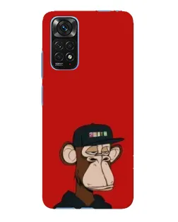 Чехол для Xiaomi Redmi Note 11E Pro с картинкой «Bored Ape — красный фон»