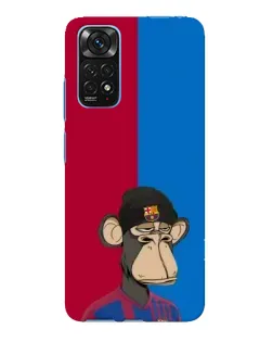 Чохол для Xiaomi Redmi Note 11E Pro з картинкою «Bored Ape — фанат Барси»