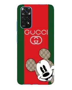 Чехол для Xiaomi Redmi Note 11E Pro с картинкой «Gucci — полосы и Микки»