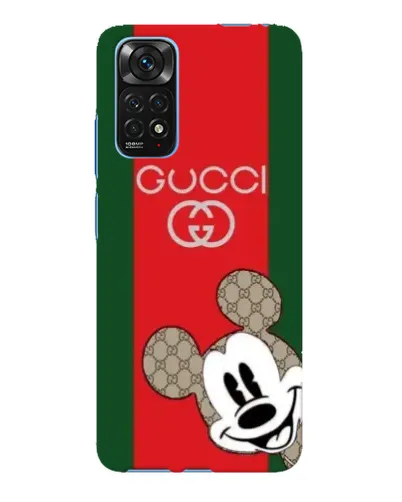 Чехол для Xiaomi Redmi Note 11E Pro с картинкой «Gucci — полосы и Микки»