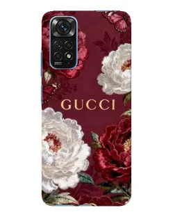 Чехол для Xiaomi Redmi Note 11E Pro с картинкой «Gucci — бордовые розы»
