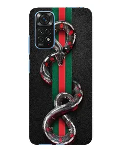 Чехол для Xiaomi Redmi Note 11E Pro с картинкой «Gucci — змея на полосе»