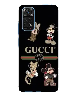 Чехол для Xiaomi Redmi Note 11E Pro с картинкой «Gucci — герои Disney и монограмма»