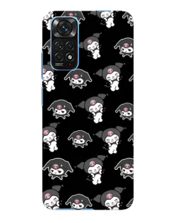 Чохол для Xiaomi Redmi Note 11E Pro з картинкою «Чорний паттерн Kuromi»