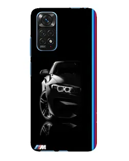 Чехол для Xiaomi Redmi Note 11E Pro с картинкой «Силуэт BMW в темноте»