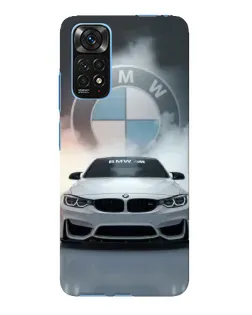 Чехол для Xiaomi Redmi Note 11E Pro с картинкой «BMW в белом дыму»