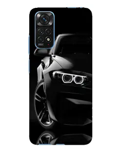Чехол для Xiaomi Redmi Note 11E Pro с картинкой «Черная BMW — профиль»
