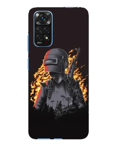 Чохол для Xiaomi Redmi Note 11E Pro з картинкою «PUBG — вогняний силует» Чохол для Xiaomi Redmi Note 11E Pro з картинкою «PUBG — вогняний силует»