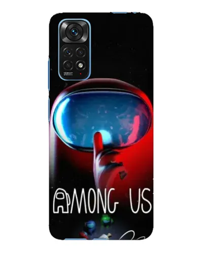 Чехол для Xiaomi Redmi Note 11E Pro с картинкой «Красный импостер — макро»