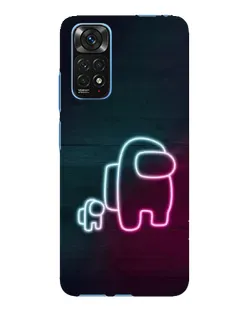 Чехол для Xiaomi Redmi Note 11E Pro с картинкой «Among Us неон-арт»