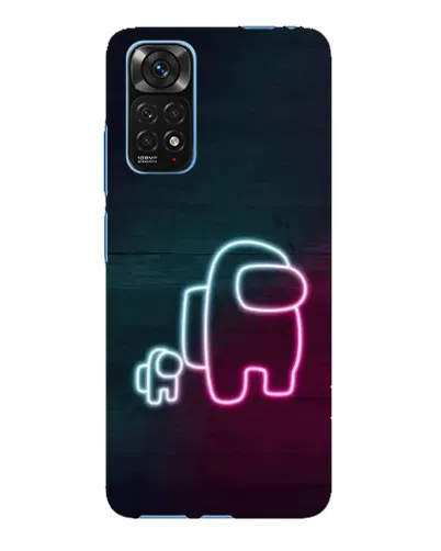 Чехол для Xiaomi Redmi Note 11E Pro с картинкой «Among Us неон-арт»