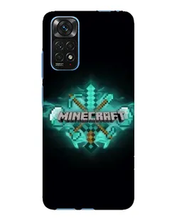 Чохол для Xiaomi Redmi Note 11E Pro з картинкою «Minecraft Diamond лого»