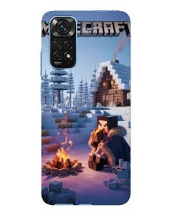 Чохол для Xiaomi Redmi Note 11E Pro з картинкою «Зимовий Minecraft»