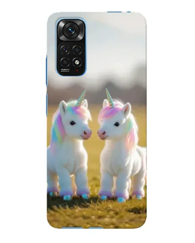 Чохол для Xiaomi Redmi Note 11E Pro з картинкою «Пара єдинорогів»