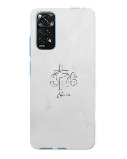 Чехол для Xiaomi Redmi Note 11E Pro с картинкой «Иоанна 3:16 Крест»