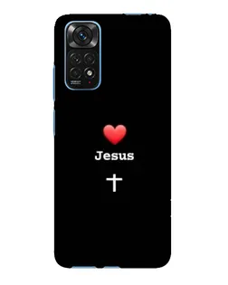 Чехол для Xiaomi Redmi Note 11E Pro с картинкой «Сердце - Jesus»