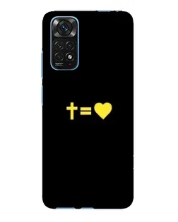 Чехол для Xiaomi Redmi Note 11E Pro с картинкой «Сердце и Крест»