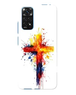 Чехол для Xiaomi Redmi Note 11E Pro с картинкой «Акварельный крест»