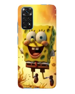 Чохол для Xiaomi Redmi Note 11E Pro з картинкою «Губка Боб стрибає»