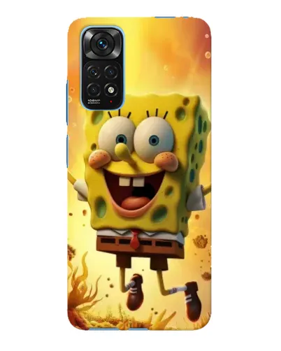 Чохол для Xiaomi Redmi Note 11E Pro з картинкою «Губка Боб стрибає»