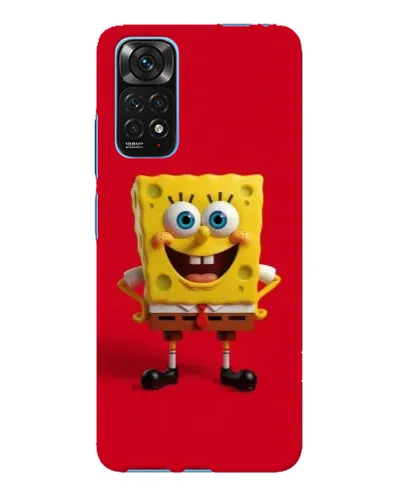 Чохол для Xiaomi Redmi Note 11E Pro з картинкою «Спанч Боб на червоному»