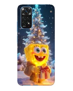 Чохол для Xiaomi Redmi Note 11E Pro з картинкою «Різдвяний Спанч Боб»
