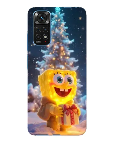 Чохол для Xiaomi Redmi Note 11E Pro з картинкою «Різдвяний Спанч Боб»
