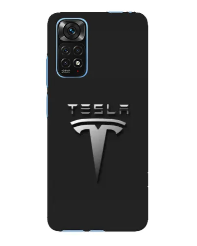 Чохол для Xiaomi Redmi Note 11E Pro з картинкою «Сталевий логотип Tesla»