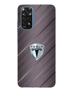 Чохол для Xiaomi Redmi Note 11E Pro з картинкою «Металева текстура Tesla»