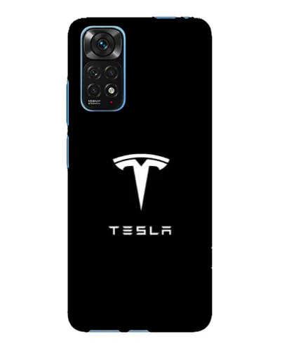 Чохол для Xiaomi Redmi Note 11E Pro з картинкою «Tesla White Logo»