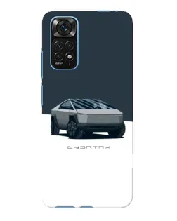 Чохол для Xiaomi Redmi Note 11E Pro з картинкою «Сріблястий Cybertruck Tesla»