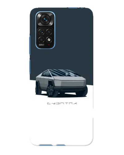 Чохол для Xiaomi Redmi Note 11E Pro з картинкою «Сріблястий Cybertruck Tesla»