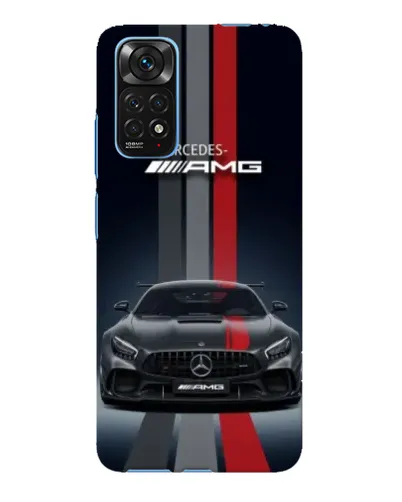 Чехол для Xiaomi Redmi Note 11E Pro с картинкой «Mercedes — белый карбон»