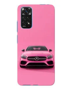 Чехол для Xiaomi Redmi Note 11E Pro с картинкой «Розовый Mercedes AMG»